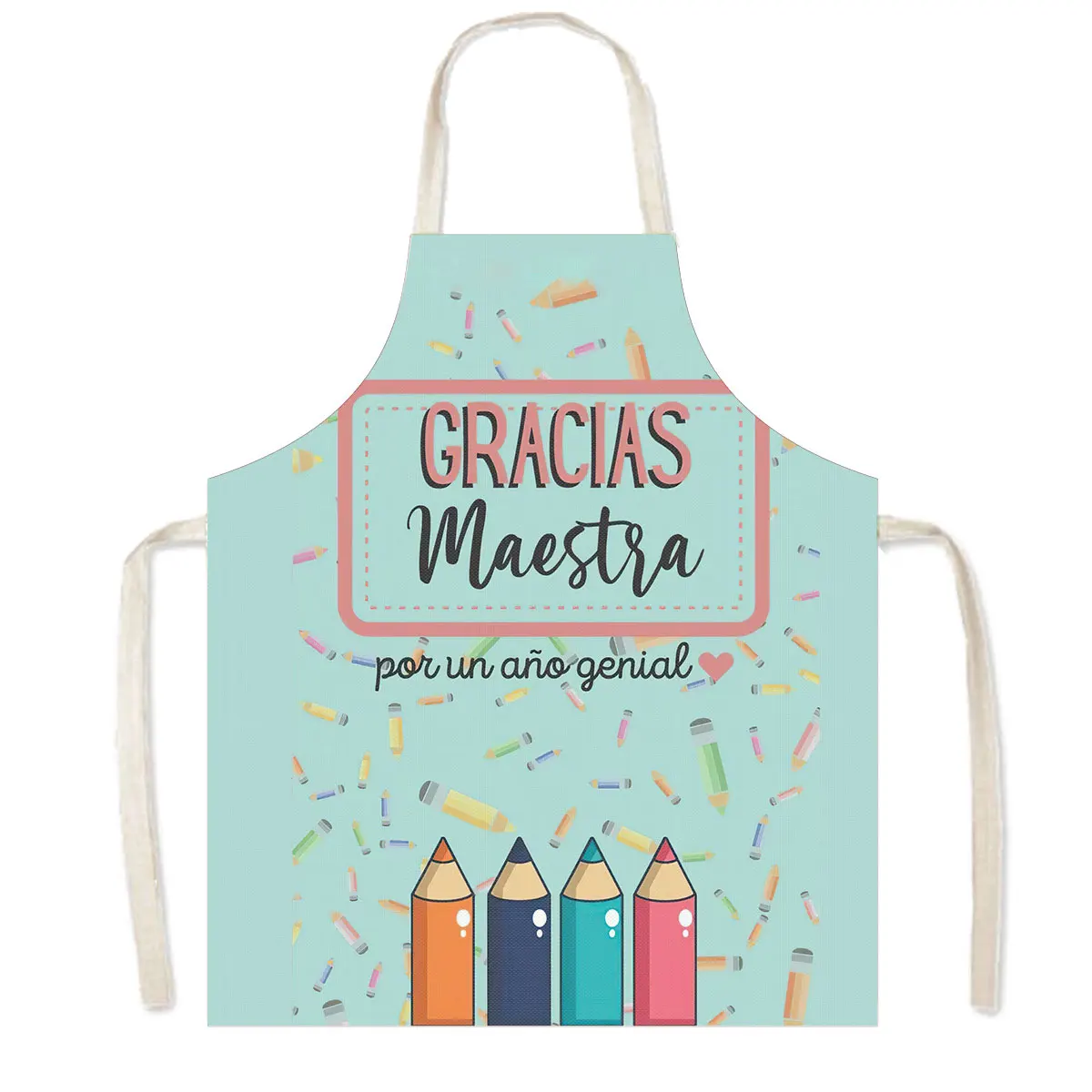 Gracias Maestra / Merci Maitresse grembiule da cucina grazie insegnante pulizia della casa vestiti scamiciato bambini classe arte pittura grembiuli