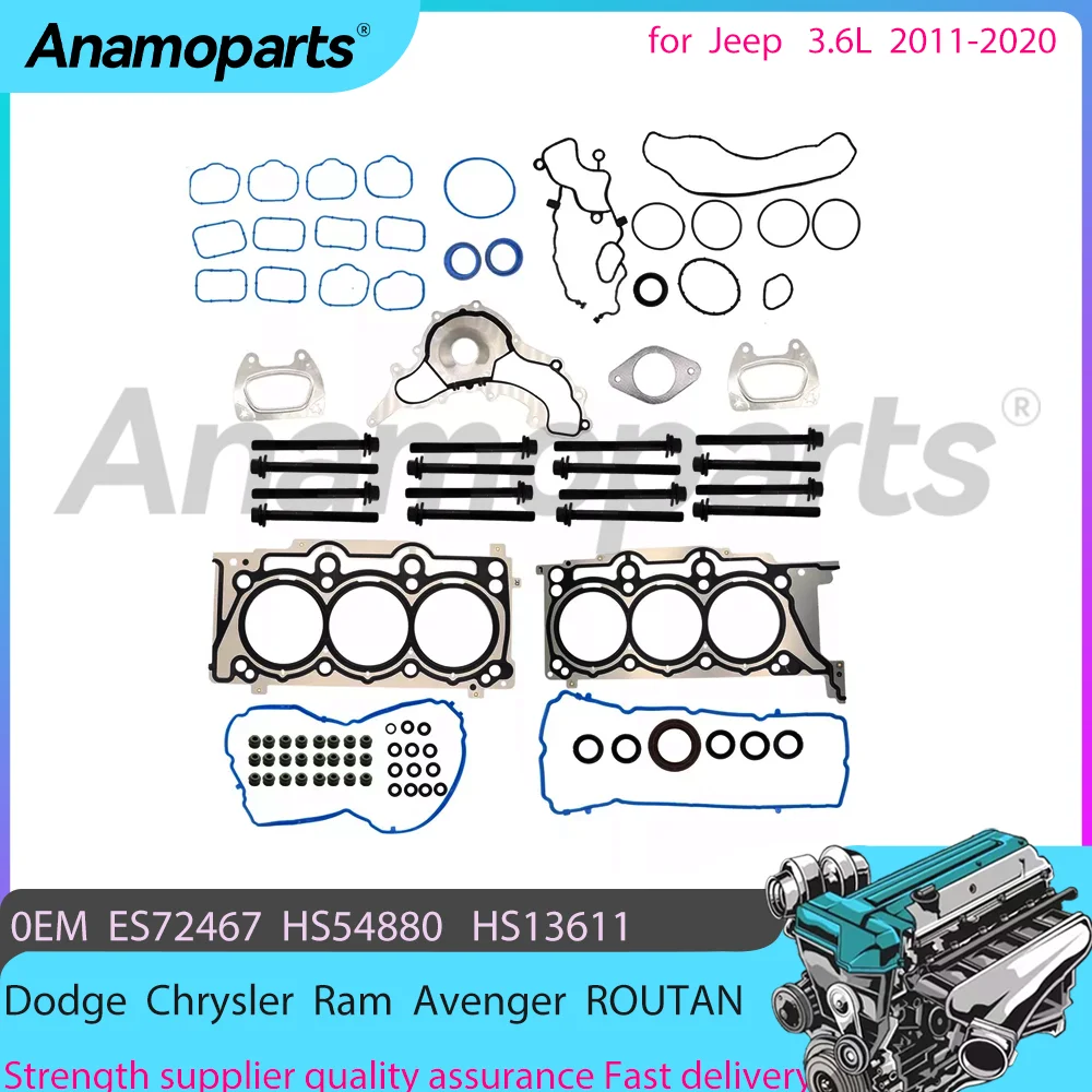 Engine Head washer set bolt and seal Fits for 3.6L 2011-2020 Dodge Chrysler Ram Avenger ROUTAN Jeep 3.6 L V6 DOHC HS26541PT