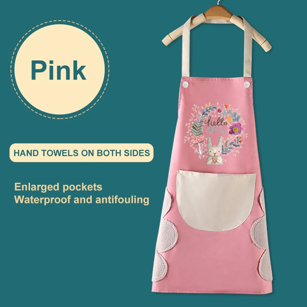 Aprons for Woman Kitchen  Accessories Apron Household Apron for Kitchen Oil-Proof Baking Waterproof Wipeable Kitchen Apron