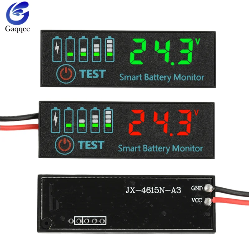 

DC 7-55V Battery Charge Indicator Digital Voltmeter Voltage Tester Electric Vehicles Lithium Battery Capacity Power Indicators