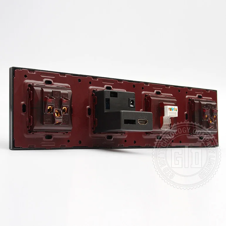 BT Audio USB Player e carregamento Media Hub, 4 conectado, Multi-Function, Wall Socket, Luxury Hotel Use