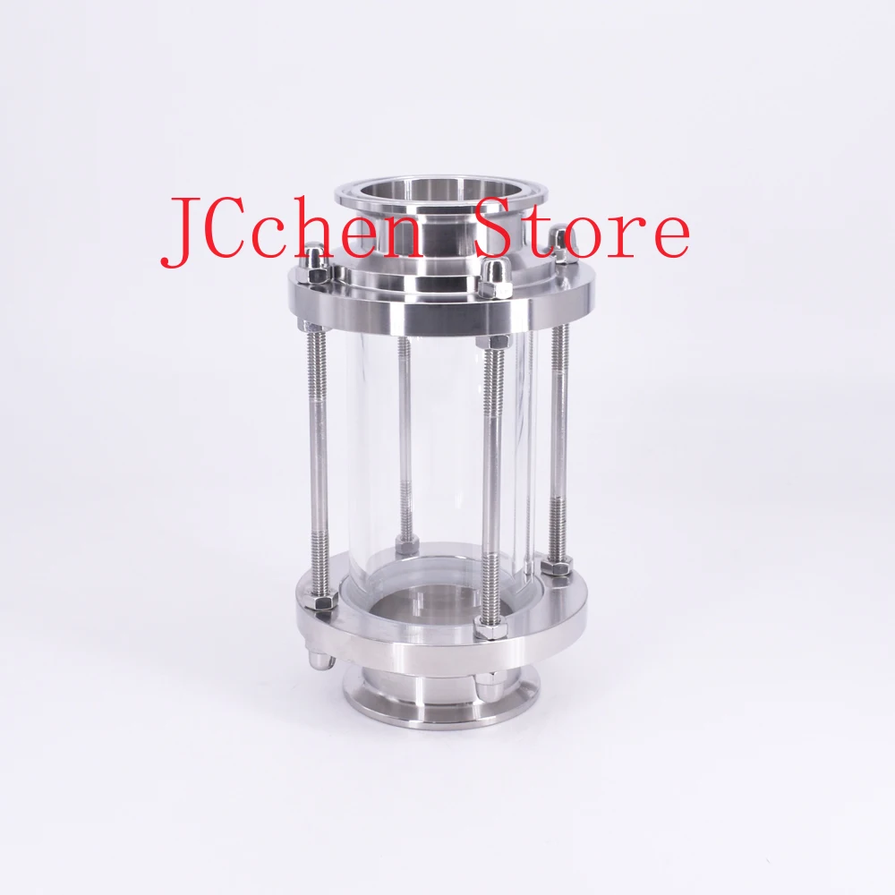 

Brewing Diopter 2" Tri Clamp x 45/51mm Pipe OD SUS 304 Stainless Steel Sanitary Flow Sight Glass Homebrew Beer