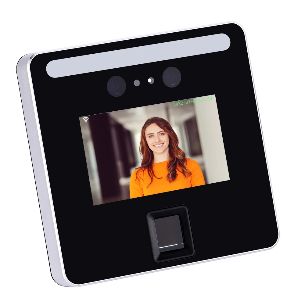 YYHC Dynamic 1mp face recognition access control fingerprint time attendance machine 4.3 inch touch screen