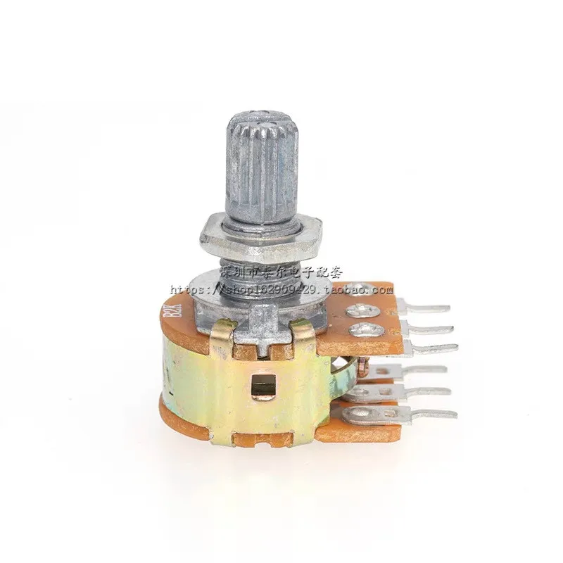 10PCS WH148 Potentiometer B1K B2K B5K B10K B20K B50K B100K B500K Linear Potentiometers 6Pin 20mm Shaft with Nuts and Washers Kit