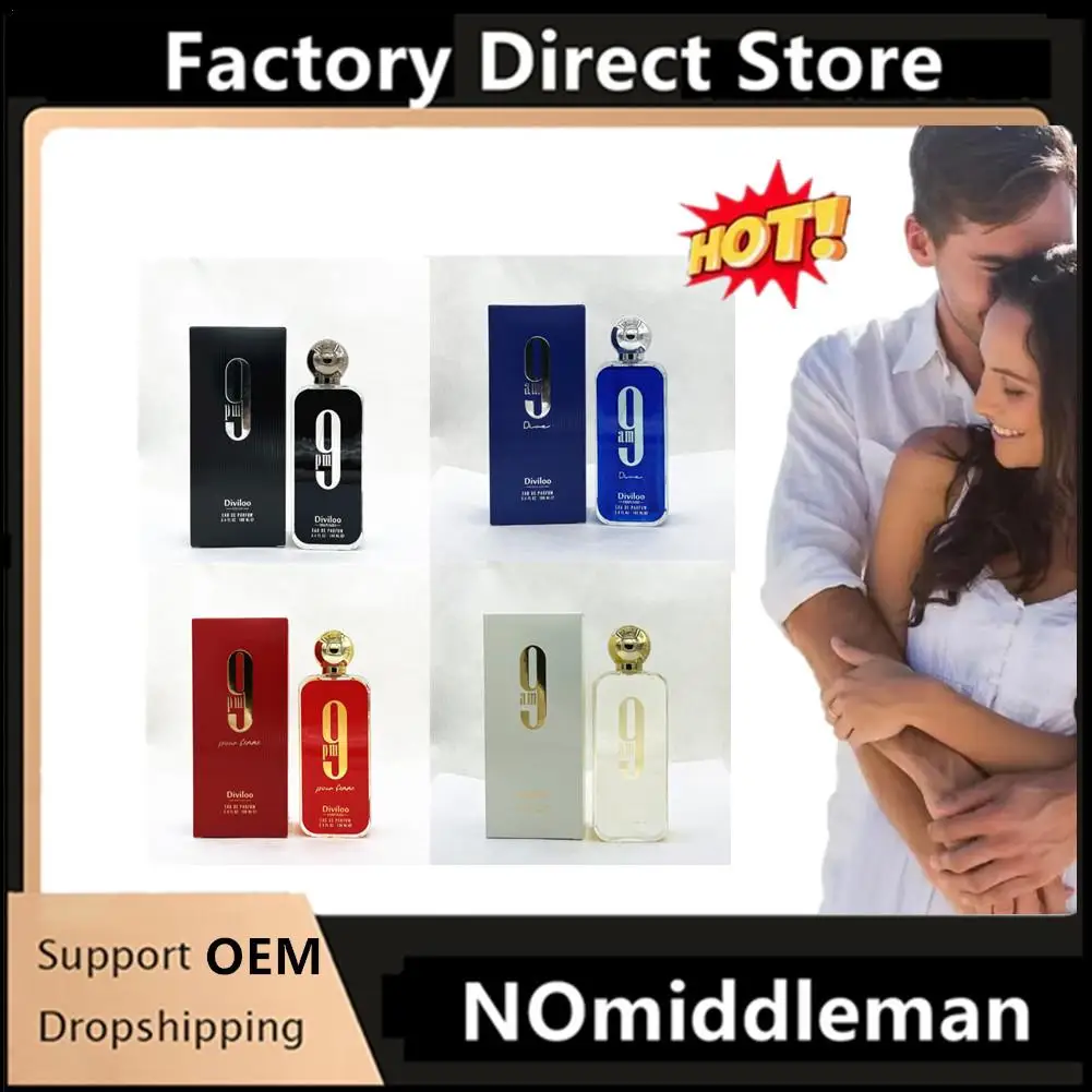 

100ml 9PM 9AM Original Neutral Persistent Charming Charm Wood Tone Solemn Gorgeous Hair Body Perfume Spray Female Male Hormonal