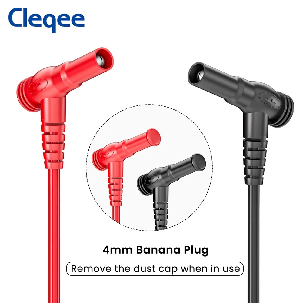 Cleqee P1506 2pcs Professional Digital Multimeter Probe Test Leads 1000V 10A Universal Needle Tip Multi Meter Tester Pen Cable