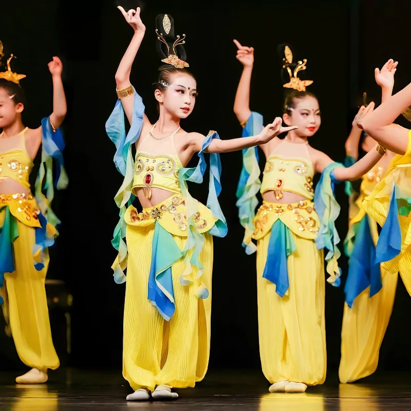 

Children's performance costumes Prosperous classical dance Silk Road Qianyin performance costumes Pipa dance costumes