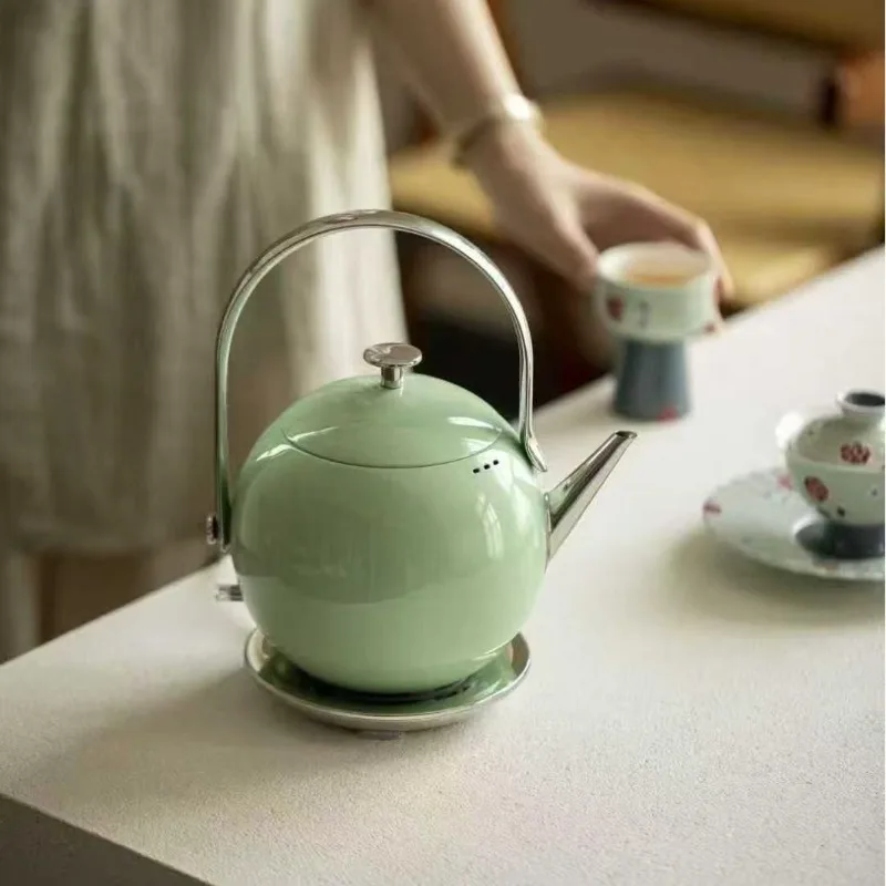 Electric Kettle 304 Stainless Steel Portable Handle Small Water Boiler For Home Tea Brewing Household Drink Heating Pot
