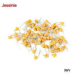 50PCS 50V 20PF~4.7UF Monolithic Ceramic Chip Capacitor MLCC Multi-layer Ceramic Capacitor 5.08mm Pin Pitch 100NF 22NF 1UF 4.7UF