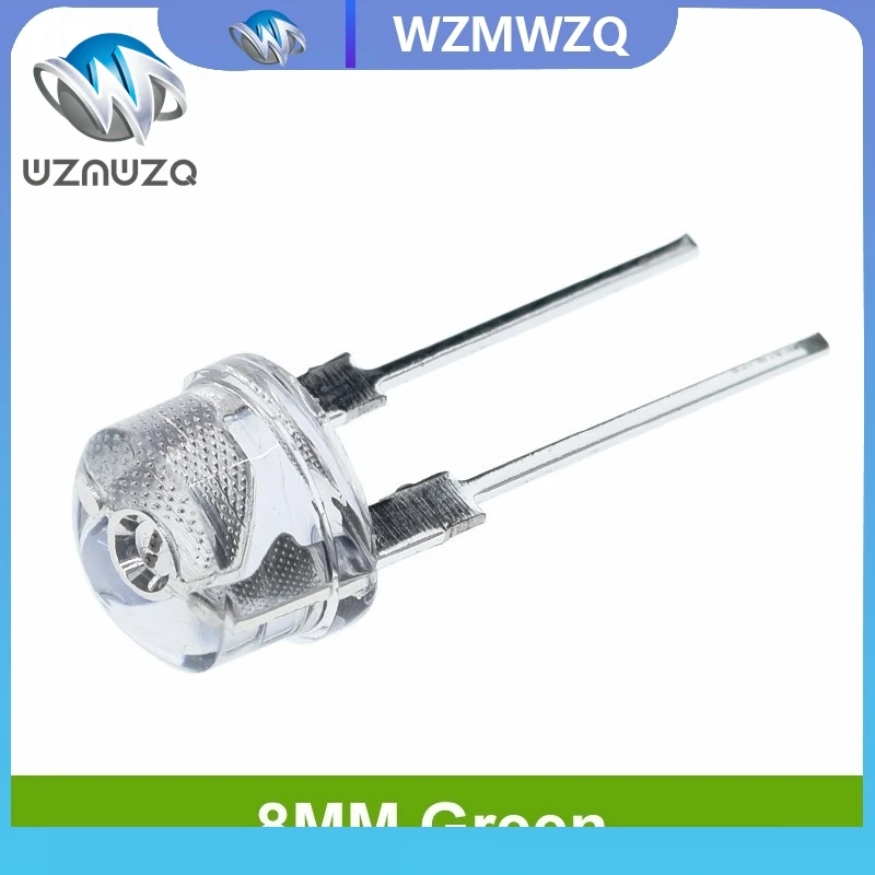 10PCS NEW F8 8mm 0.5W 3.0-3.2V Straw hat LED White Super bright LED lamp Wide Angle Transparent LED Lamp Strawhat LED