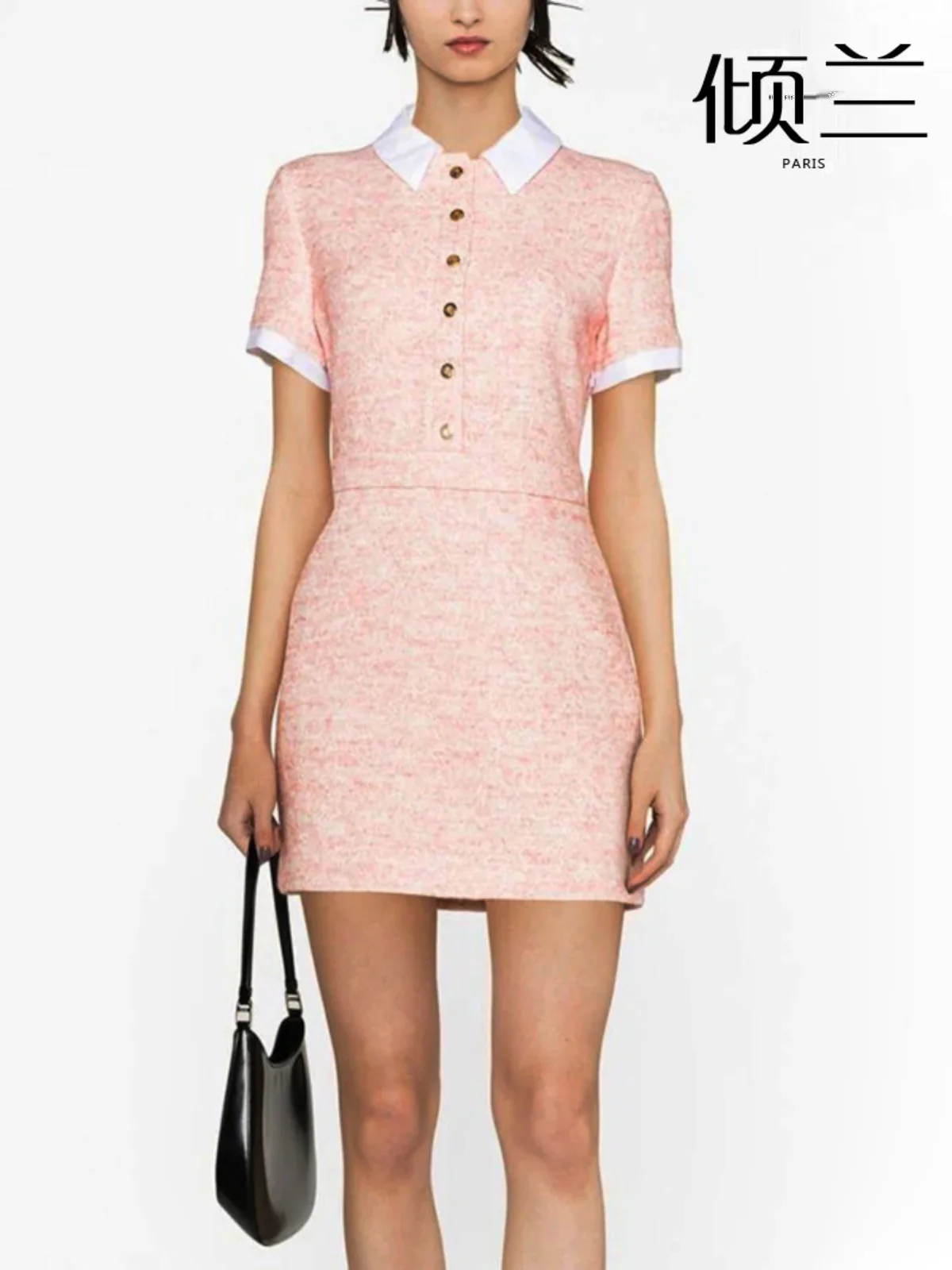 

Spring Series High Waist Shirt Collar Dress M Home Early Spring New Women's Dress Collar A-Line Skirt Long Sleeve Short ...