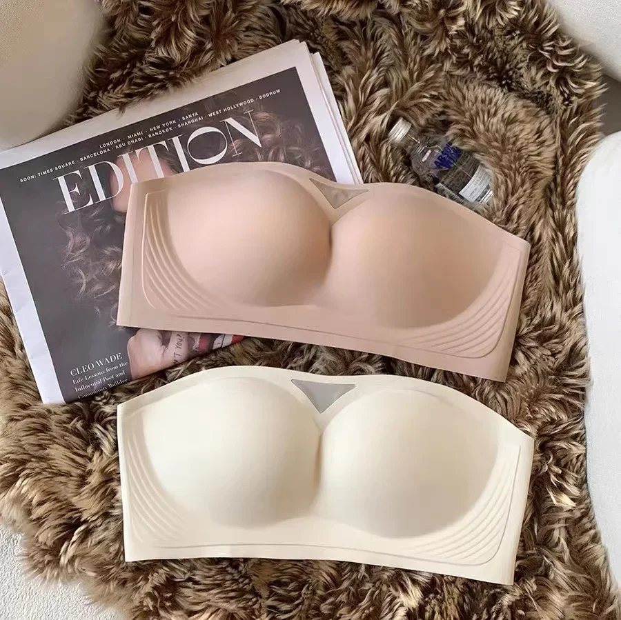 

2025 Strapless Bra for Woman Front Closure Bras Push Up Seamless Wireless Bralette Comfort Brassiere Sexy Female Lingeries