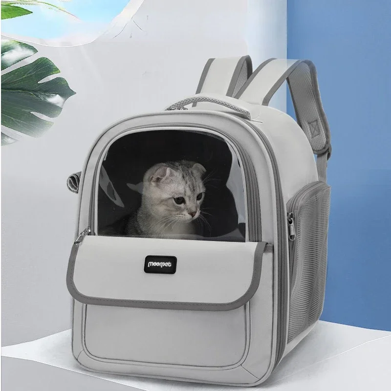 Imagem -03 - Portátil Mochila de Viagem ao ar Livre para Cães Pequenos e Gatos Transparente Respirável Transportando Bolsa de Ombro Pet Fornecimentos pu