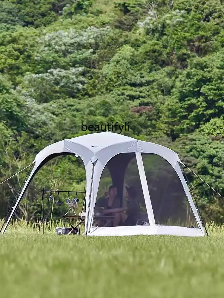 

Modern Minimalist Outdoor Camping Vinyl Sun Protective Self-Standing Holiday Dome Canopy 9.0