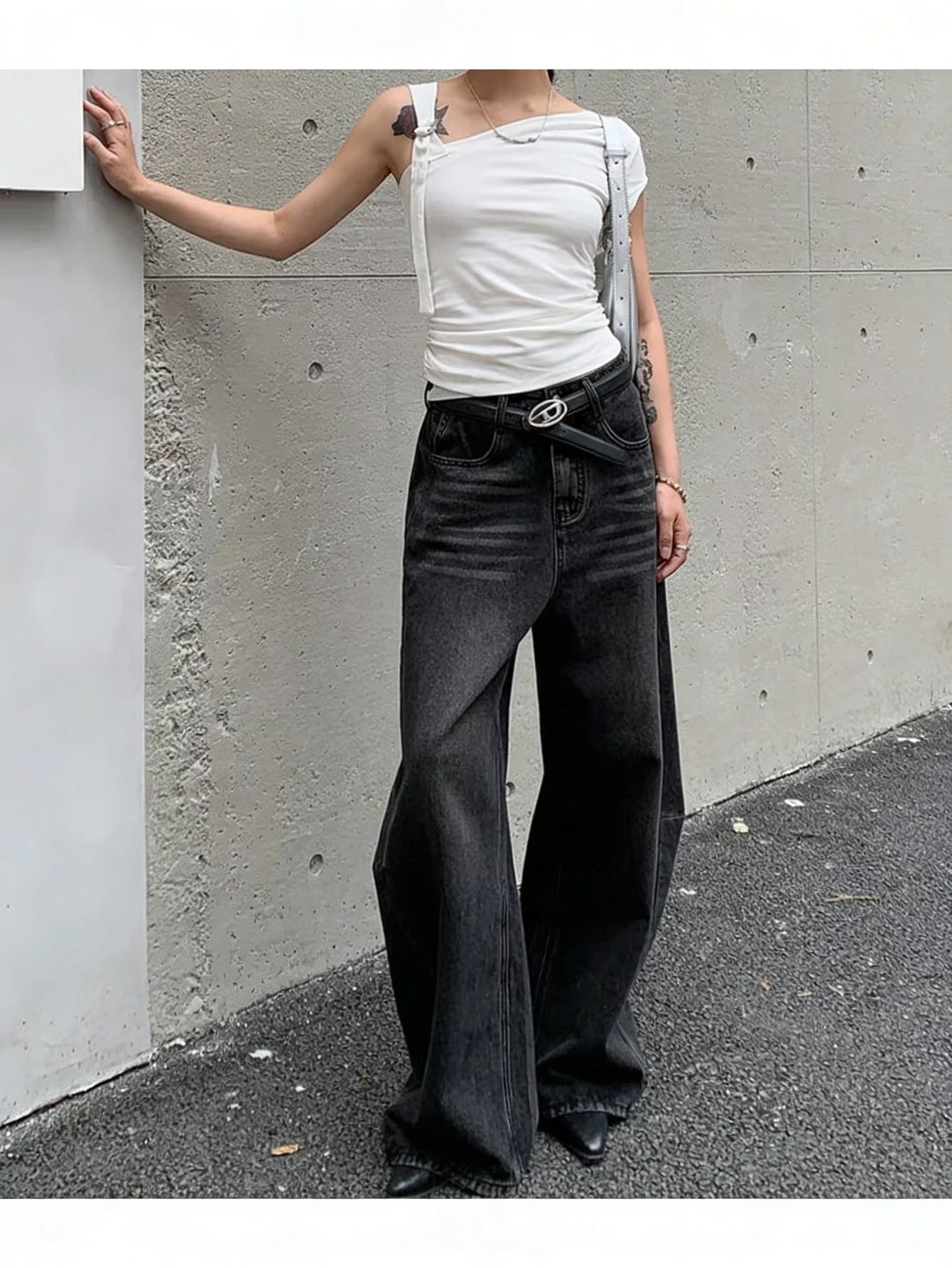 

Jeans For Man Baggy Black Unisex Jeans Drip Y2K Original No accessories or belts included