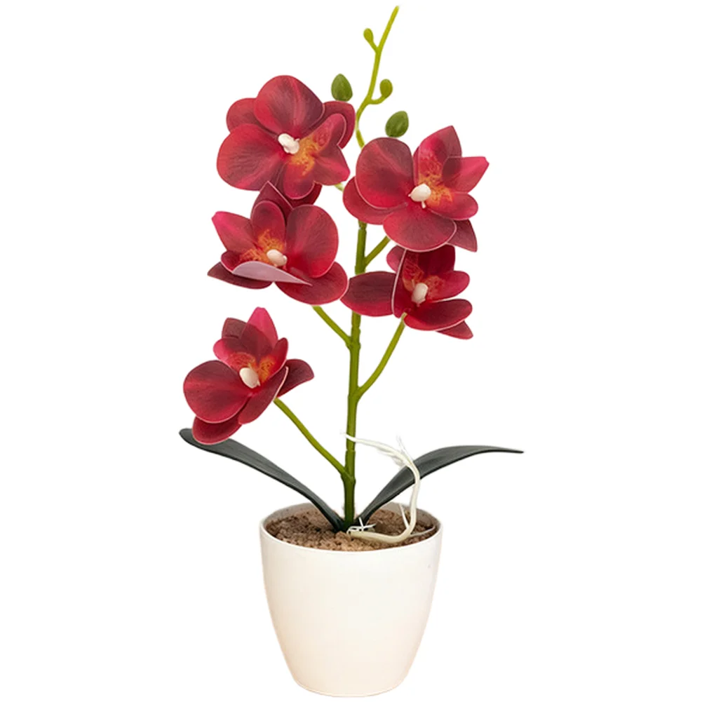Artificial for orchid Potted Arrangement with Realistic Texture for Living Space Refreshment and Seasonal Styling Options