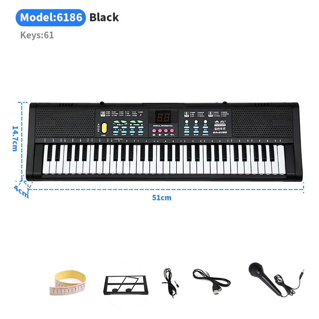 ミニキーボード 5点まとめ シンセサイザー 電子ピアノ レトロ LOFI 61 キーミュージカルキーボードプロフェッショナル Children'sl