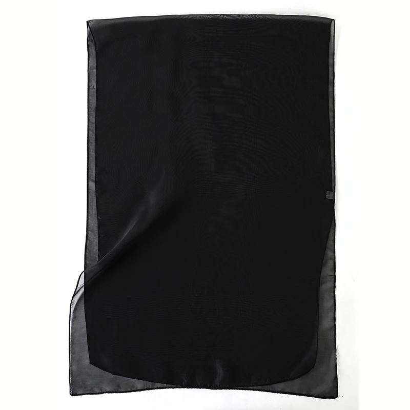 2023 neue Mode Sommer Frauen einfarbig Strand Schal Seide Schals Stirnband Weibliche Stirnband Wraps Sonnencreme Hijab Großhandel – Detail 3