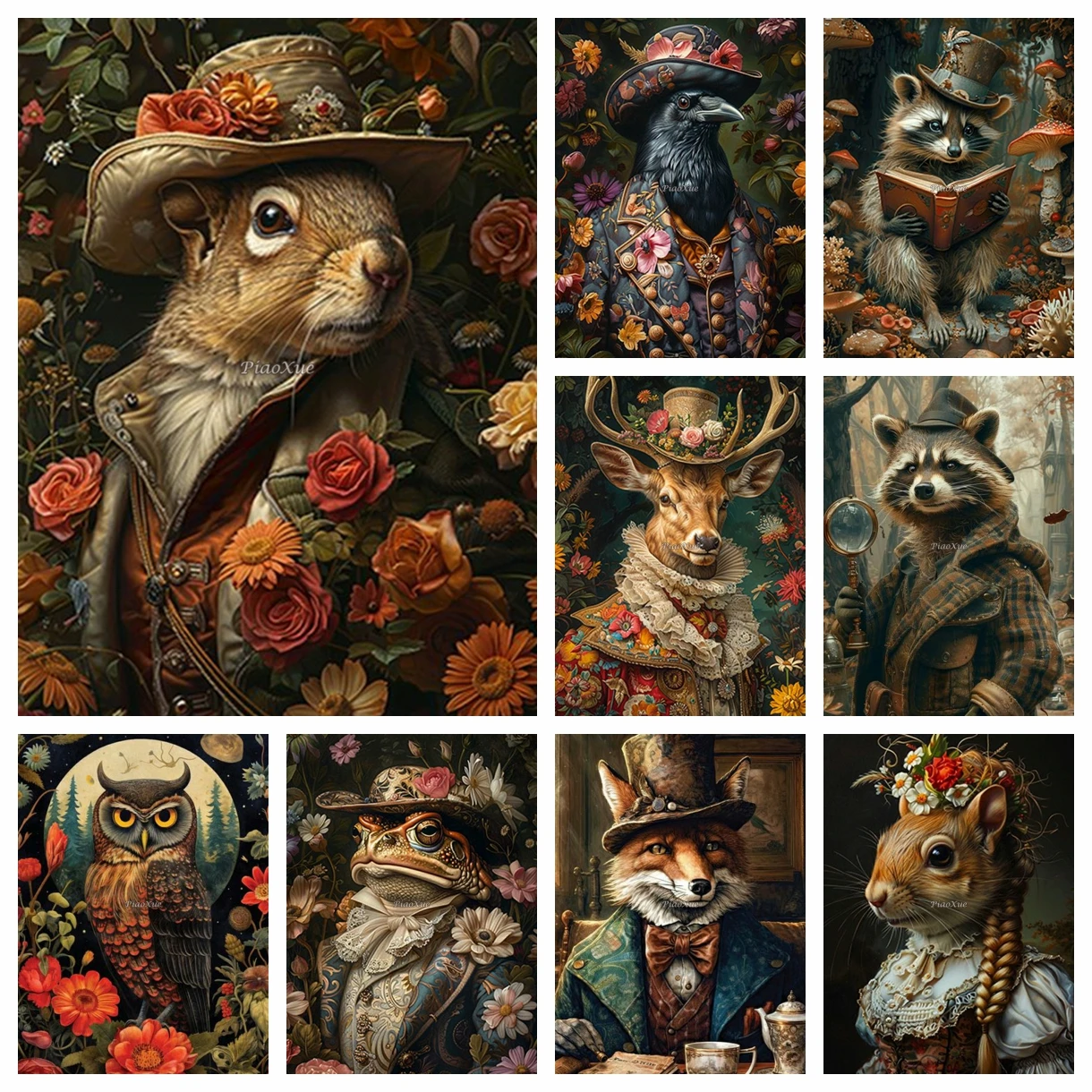 

5D DIY Diamond Painting Cat Cute Animal Flower Cross Stitch Kit Embroidery Mosaic Art Picture of Rhinestones Set Wall Decor