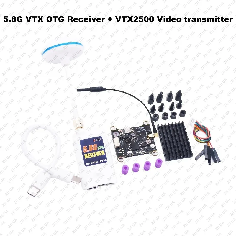 B-CUBE VTX OTG Receiver 5.8G 150CH Channel FPV VTX800 1000 1600 2500MW Video Transmitter Audio Android Phone RC Airplane Drone