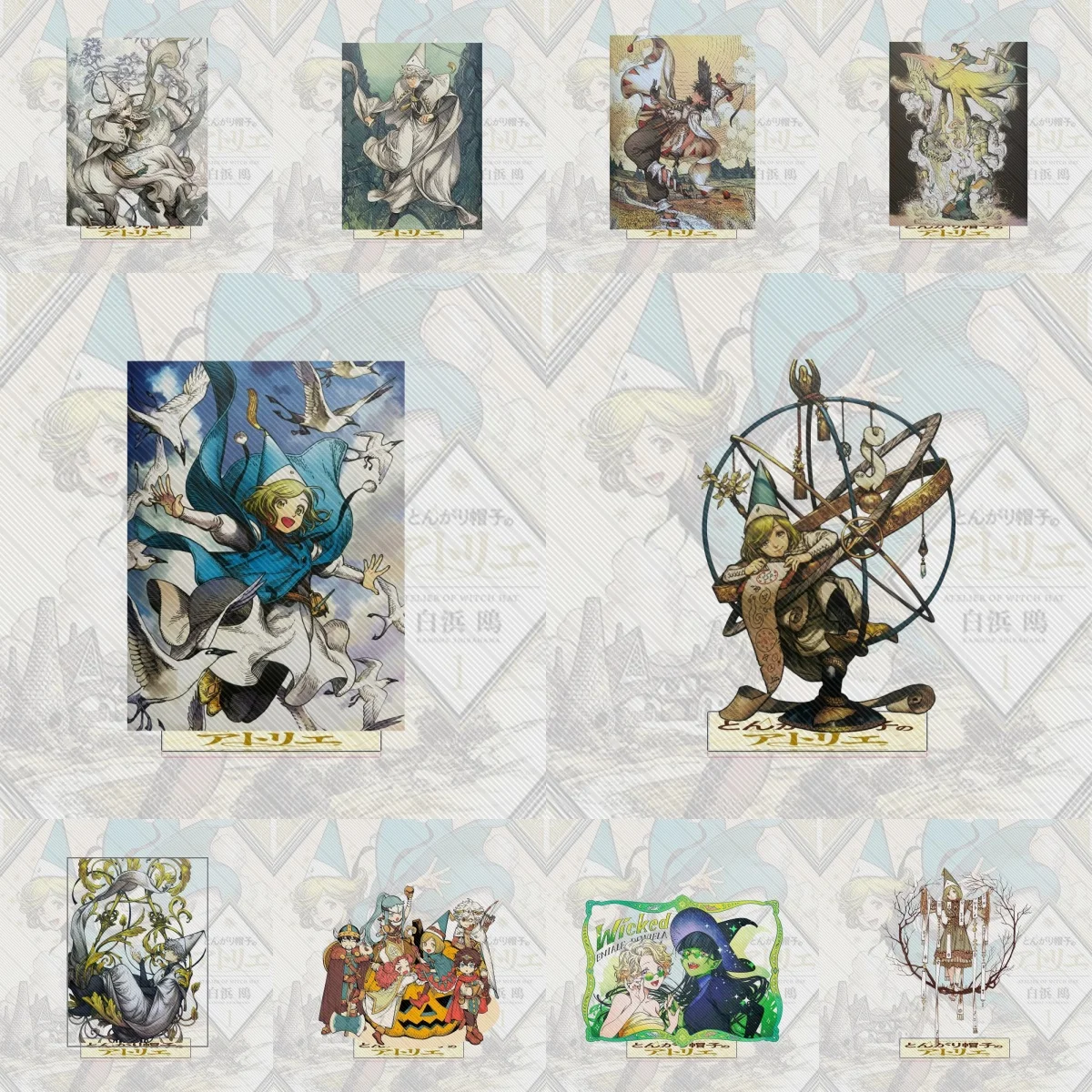 Sombrero de bruja de Anime con dije de 15CM, soporte acrílico de Navidad, modelo de personajes de Cosplay, accesorios de adorno, colección de productos, regalos