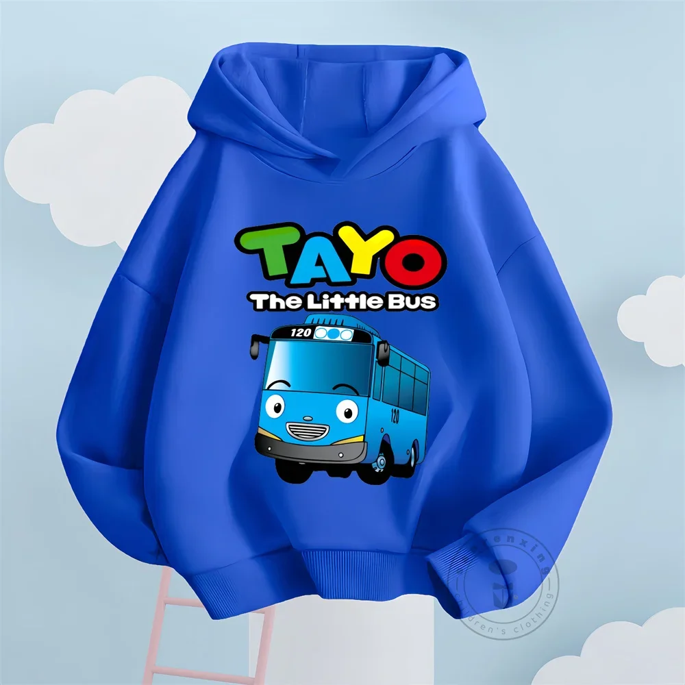 New Boys Hoodies Funny Tayo And Little Friends Cartoon Print Children\'s Winter LongSleeve Sweatshirt Boys Birthday Clothing Tops