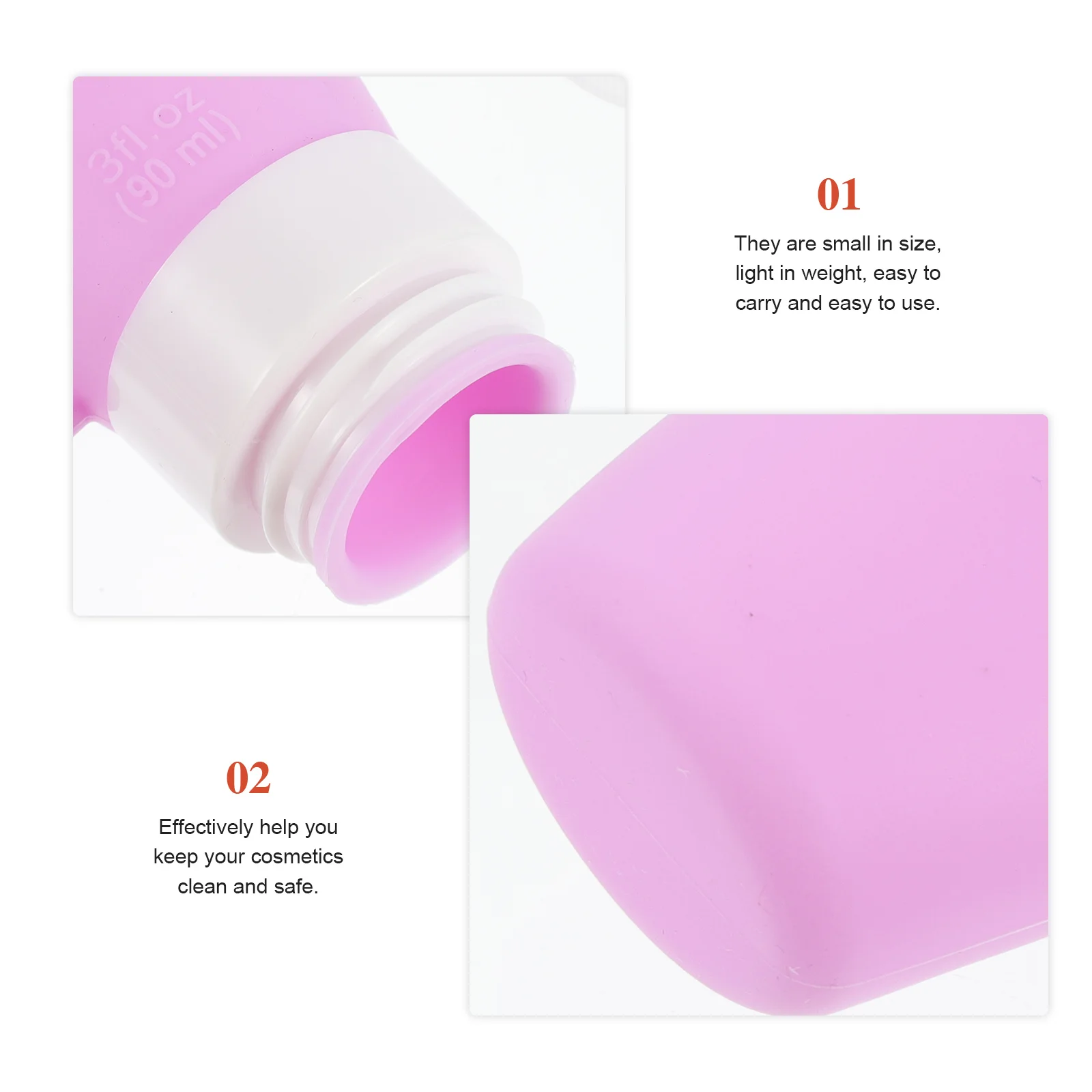 

90ml Silicone Travel Lotion Bottles Empty Dispenser Container Portable Travel Bottle Lotion Dispenser