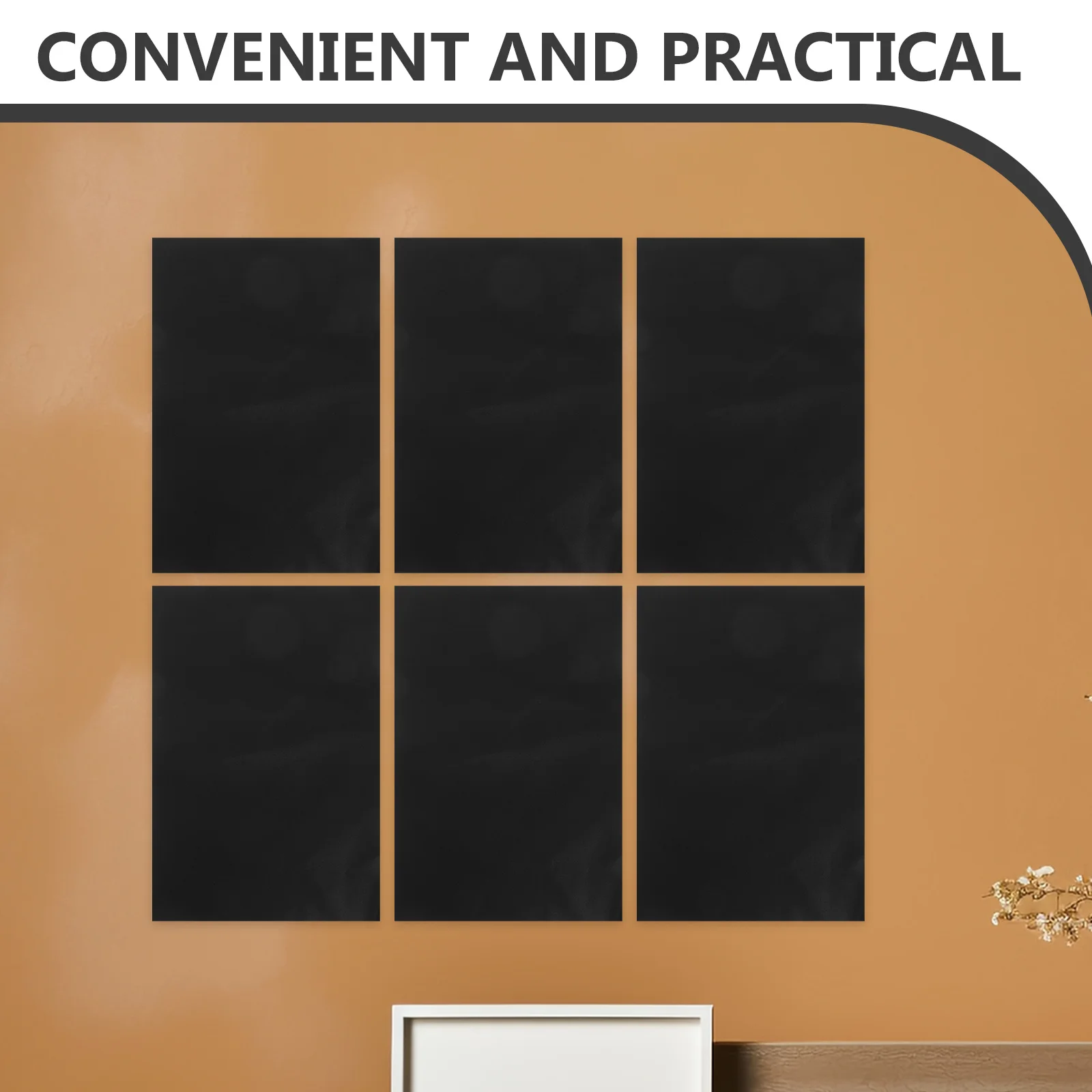 8 Stück 30 x 20 cm große Tafel-Wandaufkleber, einfach abziehbar, schwarze Polymer-PVC-Blätter, Pinnwand-Etiketten, abnehmbare Tafel