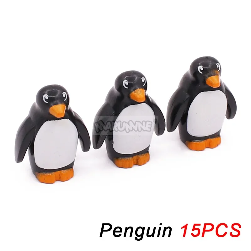 Marumine Flamingo Tier Bausteine Teile Moc Ziegel Möwen Pinguine Eichhörnchen Husky Vogel Kits Zubehör DIY Modelle Spielzeug 4