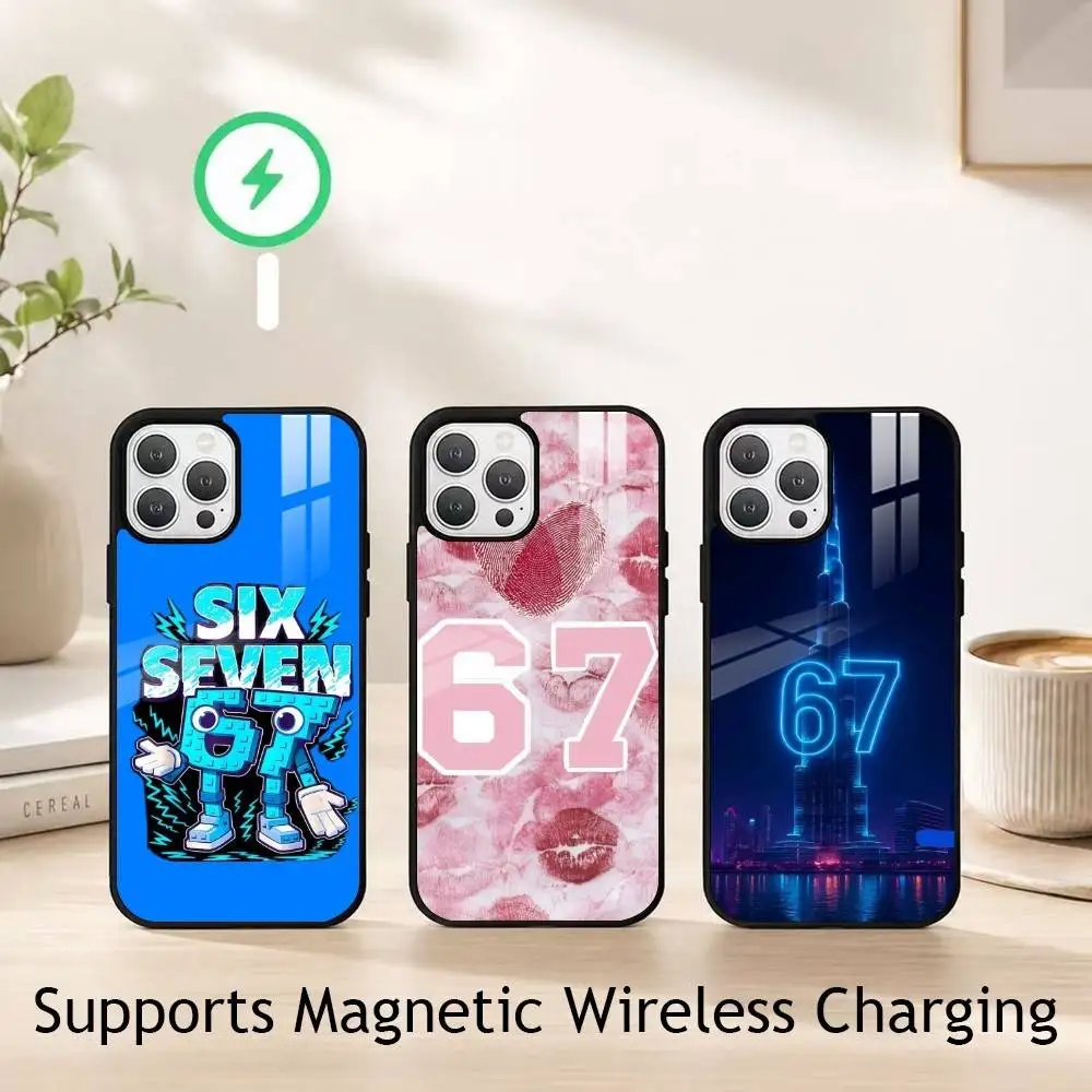 Six Seven 67 gift Phone Case For iPhone18,17,16,15,14,13,12,11 Plus,Pro Compatible with magnetic wireless charging
