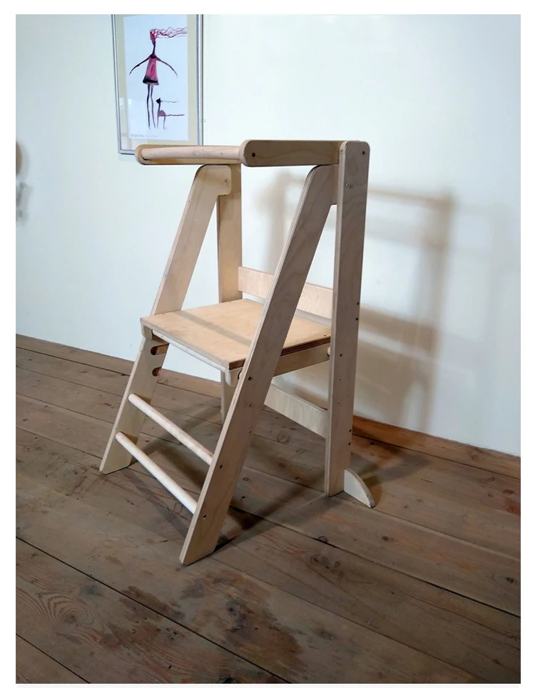 المطبخ خطوة البراز الطفل التعلم برج الممارسة ارتفاع قابل للتعديل كرسي الاطفال التعلم #6