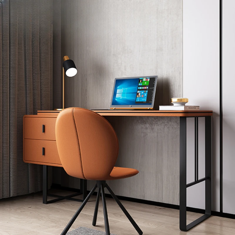 Italian Luxury Office Desk Modern Simplicity Wood Home Boss Office Desk Computer Bedroom Bureaux Meuble Work Furniture QF50OD