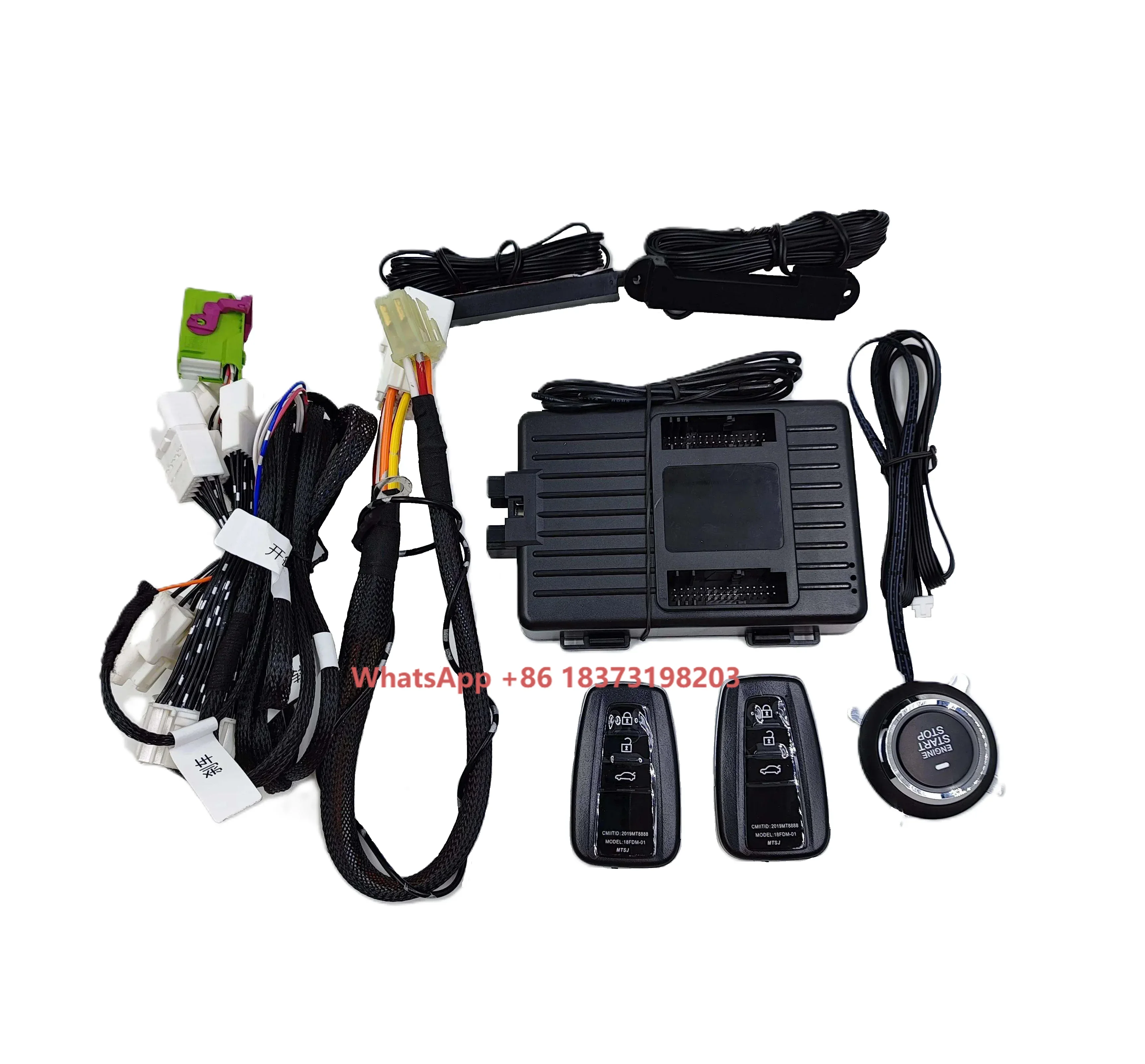 

Chidengde for YARIS VIOS Crown Fortuner Prado Push Start System Keyless Entry Ignition Button for Car Remote Start