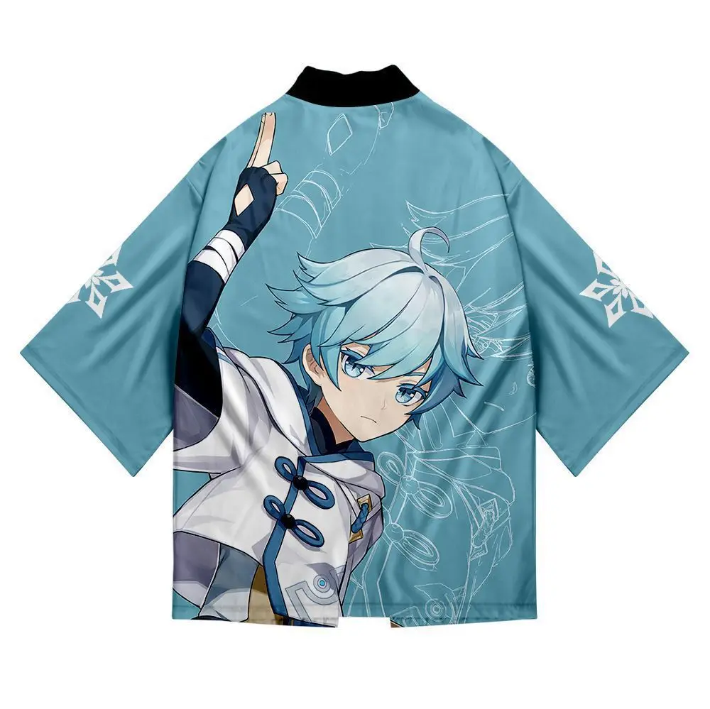 

Genshin Impact Cloak Haori Kawaii Klee Tops Dehya Cosplay Costume Xiao Kimono Tops Men 3D Printing Cardigan Loose Jacket
