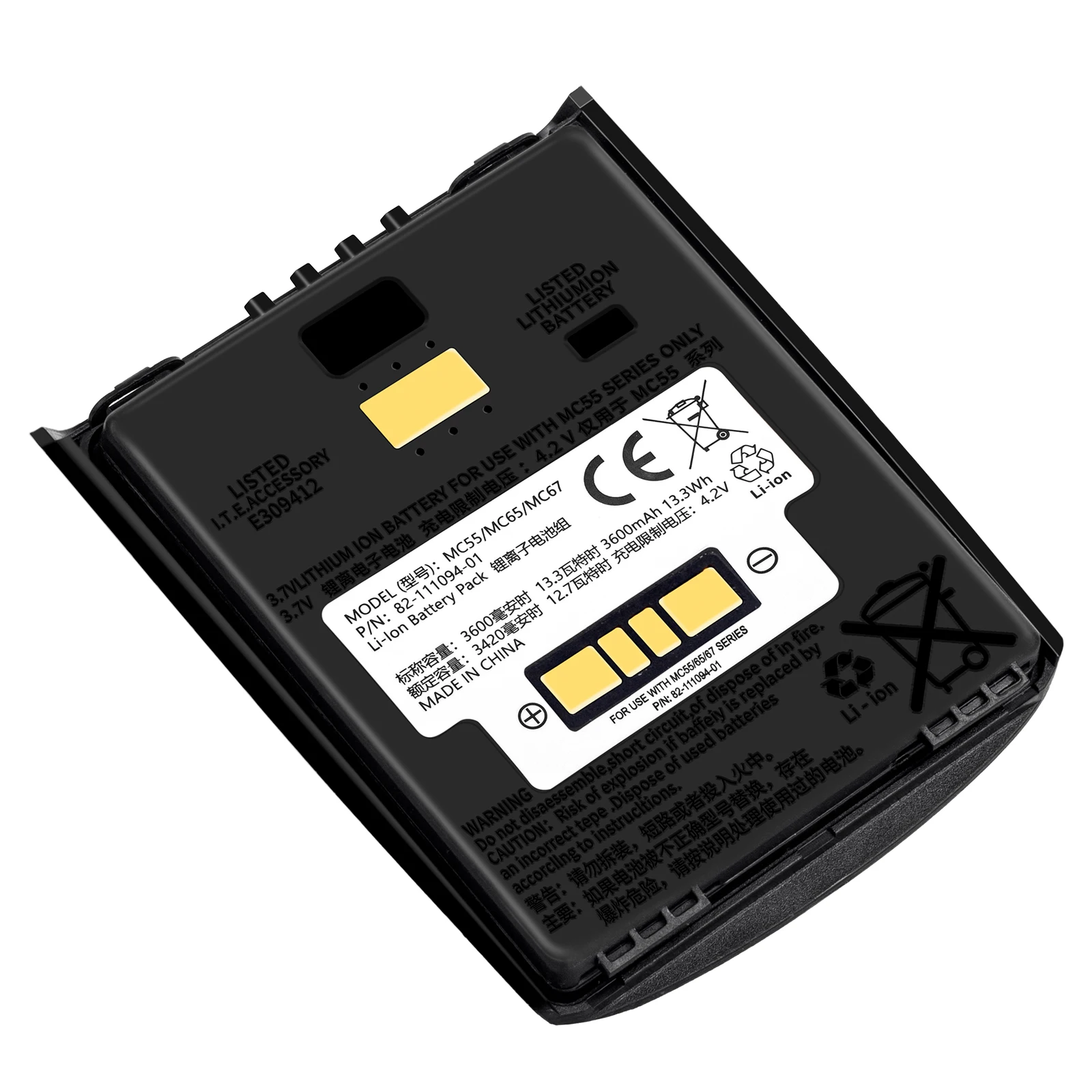 

Сменный аккумулятор для серии Zebra MC55/MC65/MC67 | 3600 мАч 3,7 В | Модель 82-111094-01 / BTRY-MC55EAB02-H