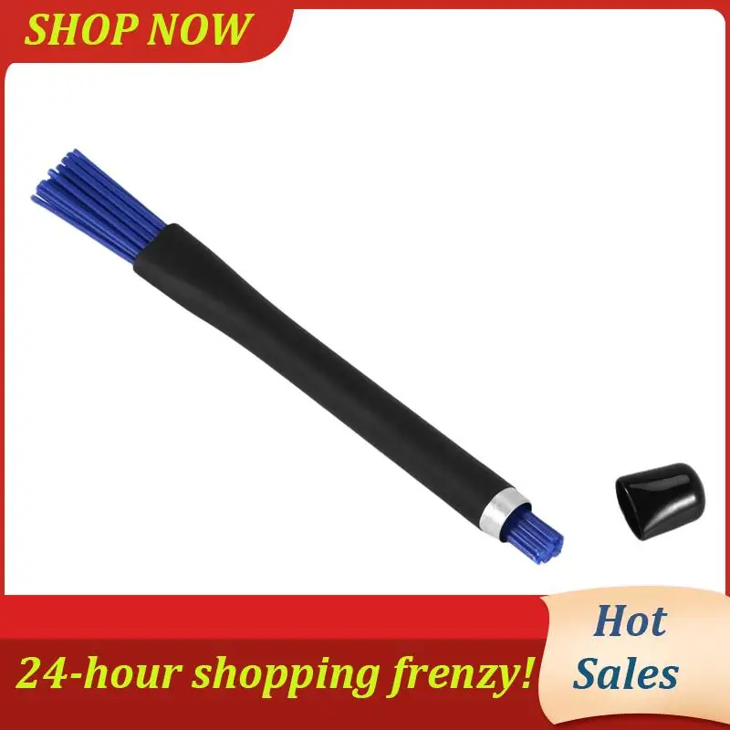 

AB31-3 Pair Retractable Black Handles Jazz Drum Brushes Sticks Blue Nylon 32Cm