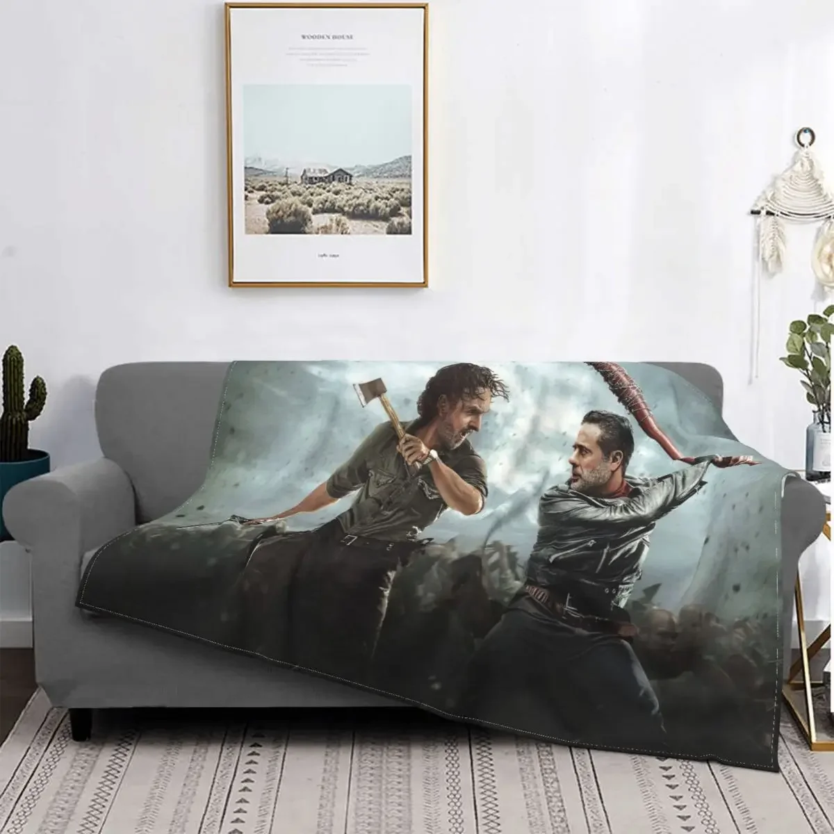 The Walking Dead Blanket Velvet Printed Dead People Breathable Warm Throw Blankets for Bedding Car Quilt