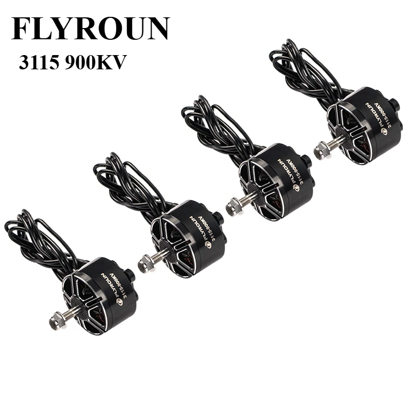 

Комплект бесщеточных двигателей Flyroun 3115, 900 кВ, 1050 кВ, 1200 кВ, 6S для FPV-дронов для фристайла, 9 дюймов, 10 дюймов, радиоуправляемый самолет дальнего действия Cinelifter