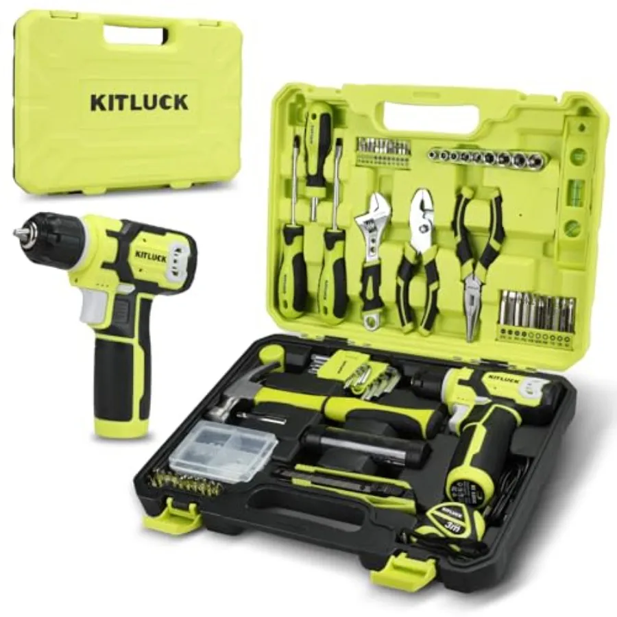 

【В наличии】Набор электроинструментов 180 предметов: дрель 8В, портативный ящик для инструментов с отвертками, плоскогубцами, гаечными ключами и торцевыми головками.