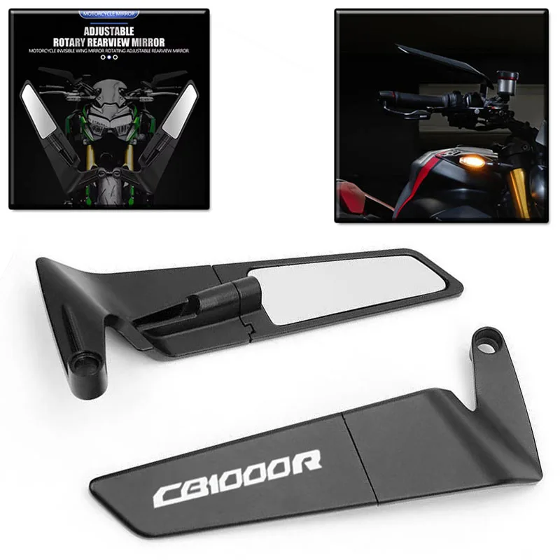 Accessori per Honda CB1000R CB 1000 R, Specchietti Retrovisori in Fibra di Carbonio e Alluminio CNC, Alette Stealth per Moto