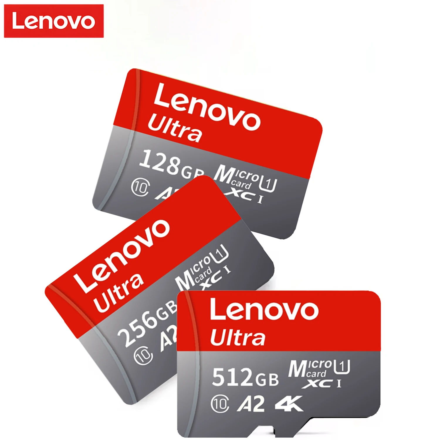 NOVO Cartão de Memória de Alta Velocidade Lenovo 128GB U3 V30 4K Full HD Micro SD 64GB 256GB 512GB para Câmera de Ação GoPro e Tacógrafo