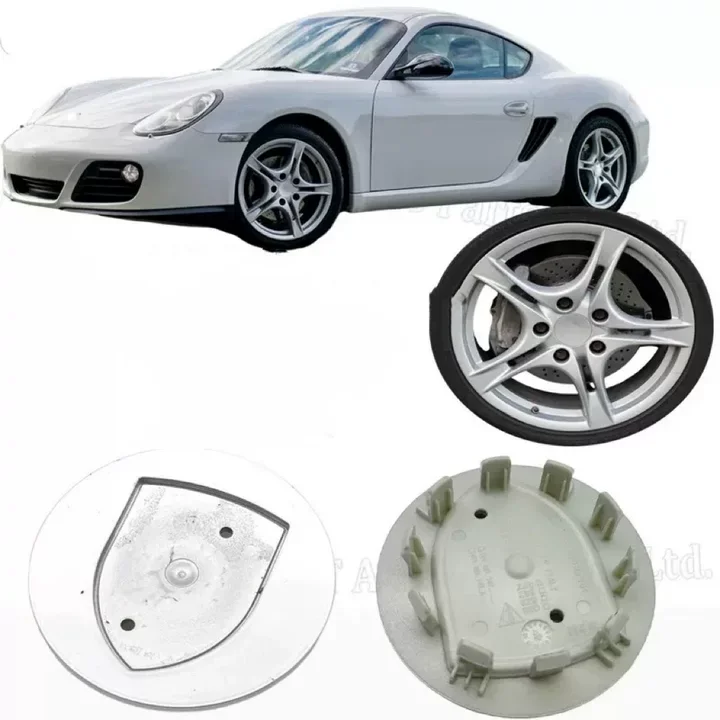 Tutup pelindung pusat roda Porsche pengganti 4pcs 65mm 76mm cocok untuk Panamera Cayenne 911 Maca 718 918 Taycan