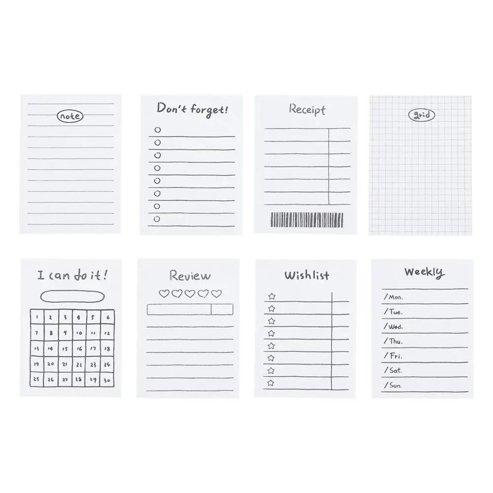 Journal Writing Pads quaderno Checklist studente piano di cancelleria taccuino strappabile note adesive elenco delle cose da fare Memo pad