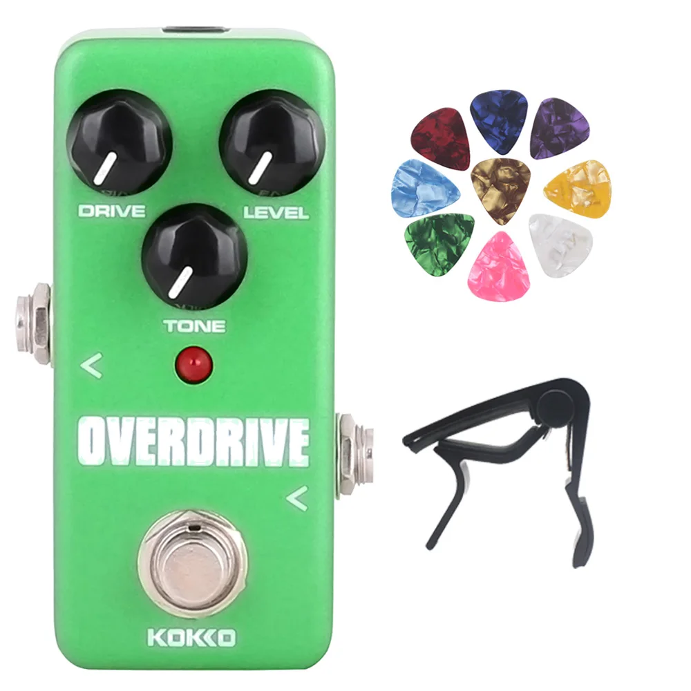 

KOKKO Overdrive Electric Guitar Effects Peda Pedal for Electric Guitar Bass Tube Overdrive Sound Effect Mini Guitar Effector