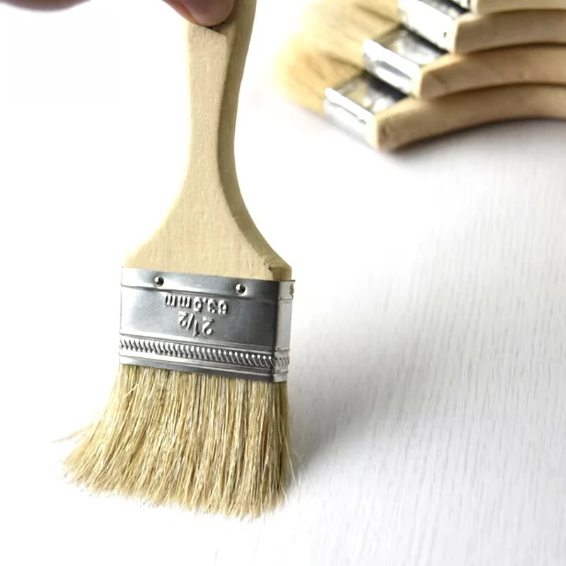 

Customized Support DIY Industrial Painting Brush with Wooden Handle for Polishing