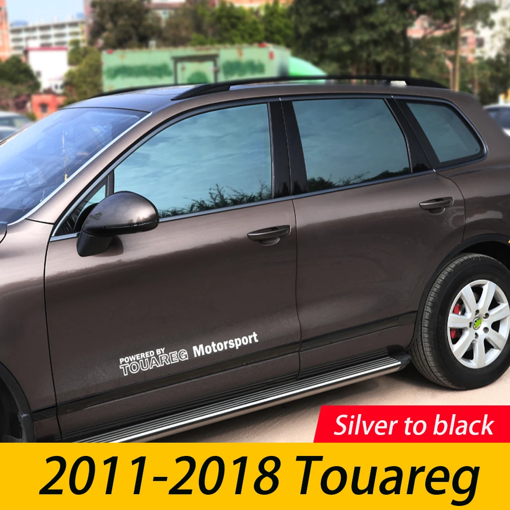 2011-2018 V W Touareg refitted window trim, front bar of middle net, black bright bar, second generation Touareg exterior