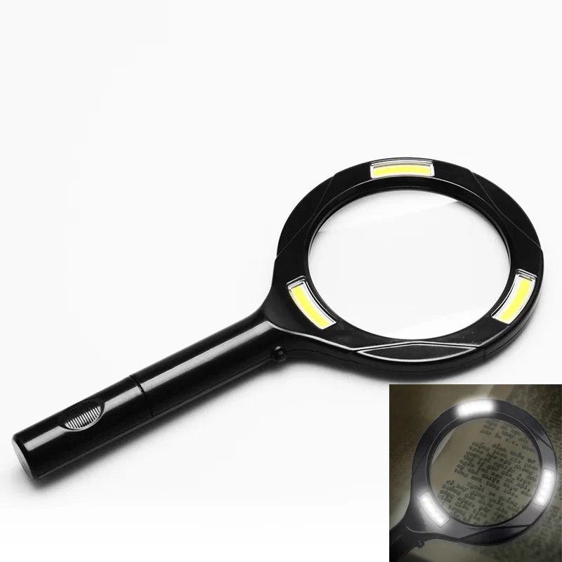 

Handheld magnifying glass with LED light reading appreciation for the elderly High power Portable anti-drop