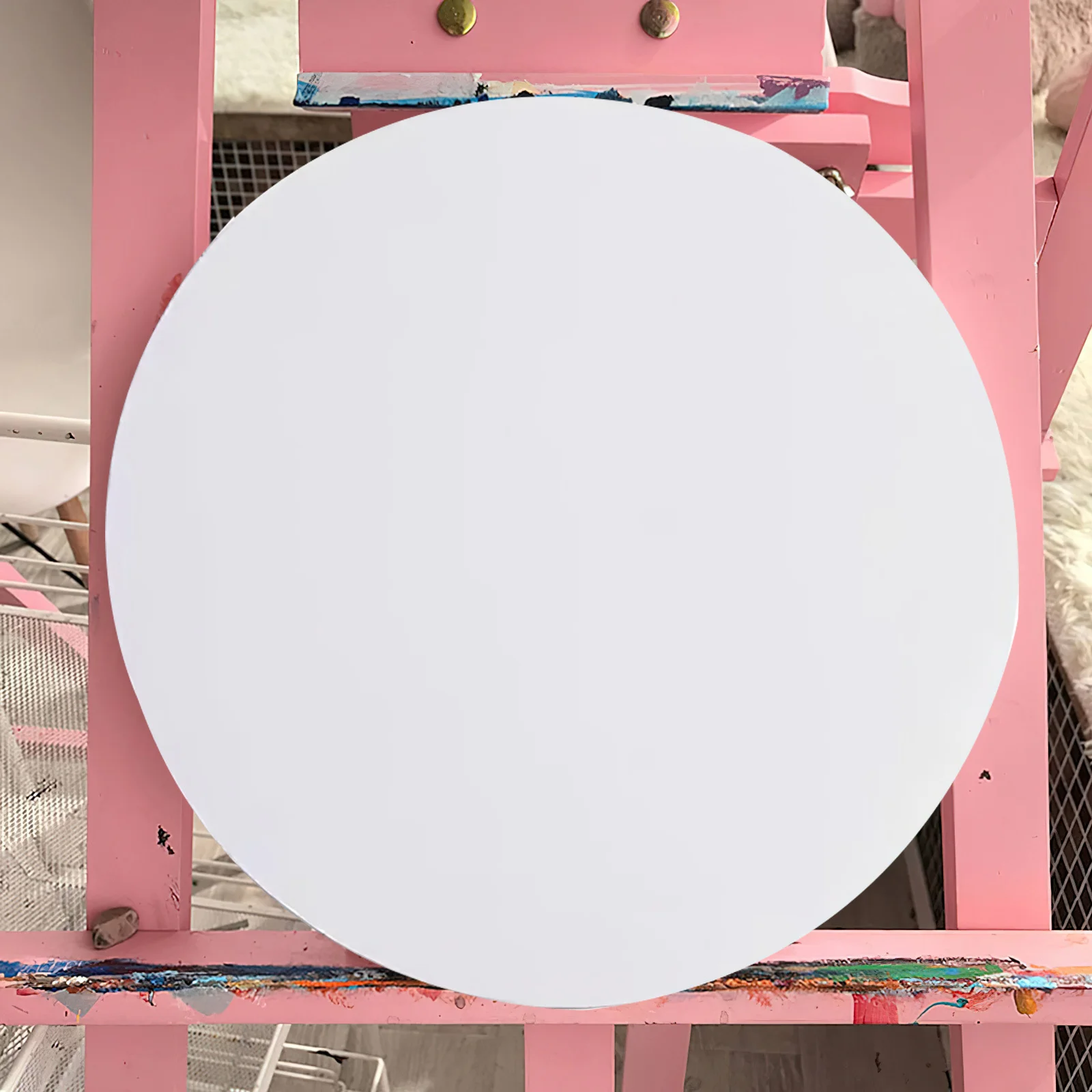 

Round Canvas: Blank Cotton Artist Panels For Oil Acrylic Wood Stretched Frame Art Creation, Round Stretched Canvas,