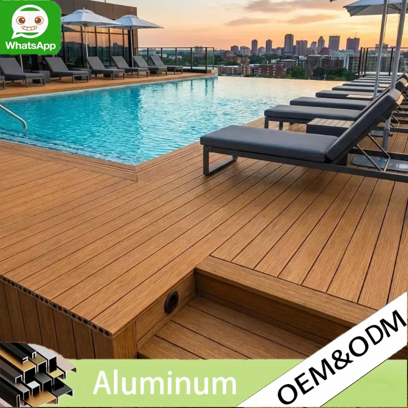 Heavy Duty Industrial Grade Anti-Slip WPC Decking Waterproof Salt UV Resistant Wood Plastic Composite Deck For Seaside Patio
