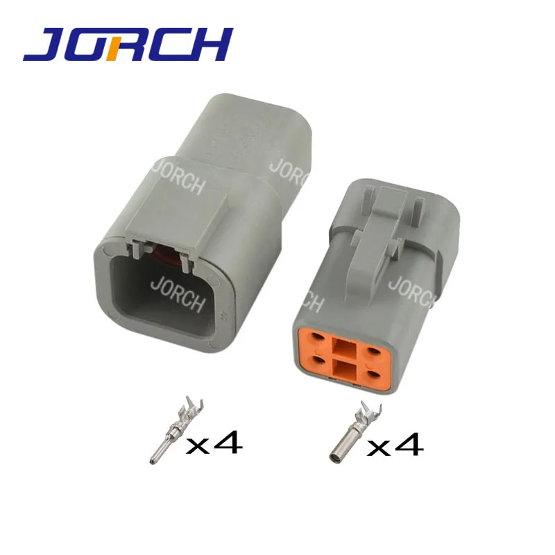 Deutsch DTP 4 Pin Gray Male Female Waterproof Electrical Auto Connectors Plug DTP06-4S DTP04-4P